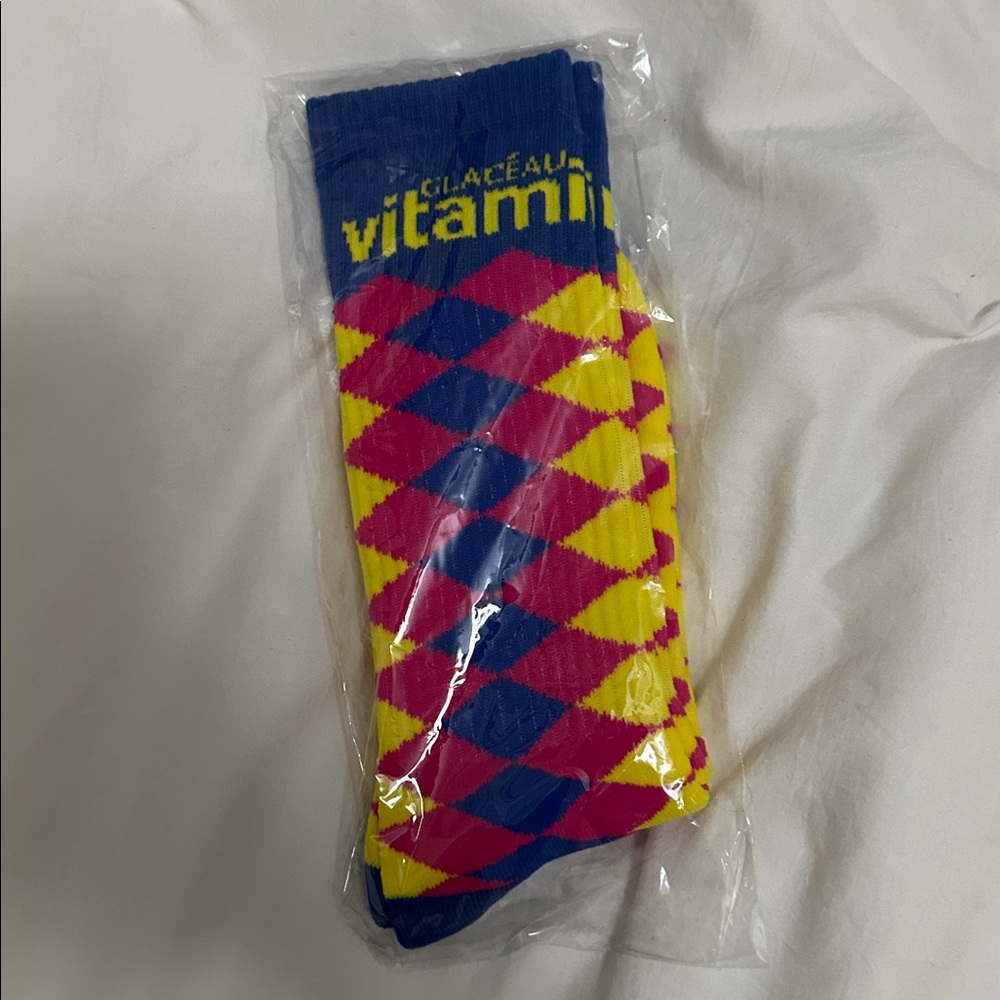 Colorful Argyle Socks Vitamin Water